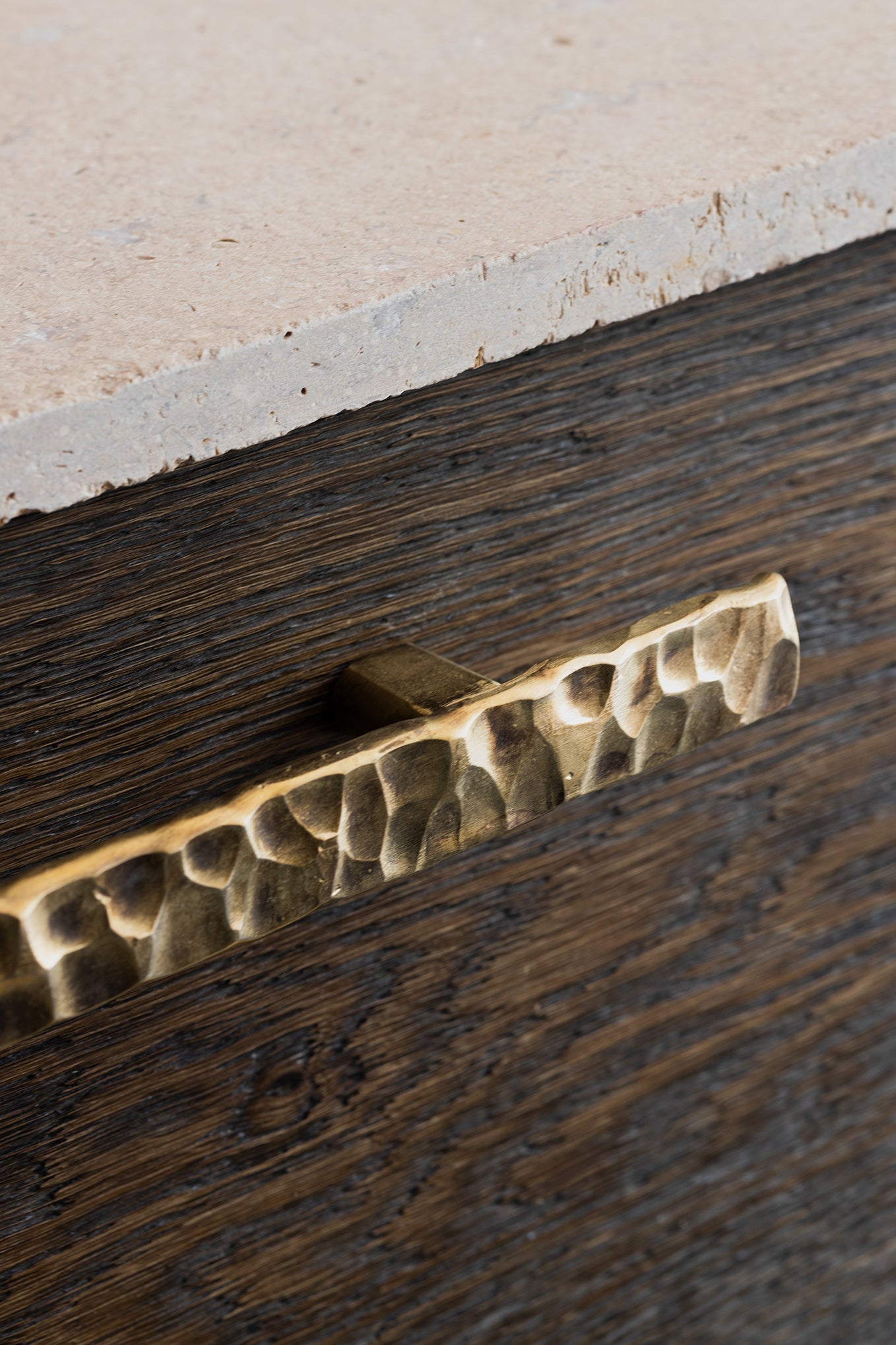 Forged Textured Brass Cabinet Handle– Urban Toolshed